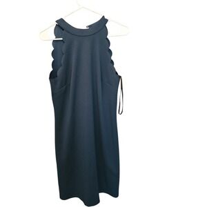 Fortune & Ivy Size M Scalloped Halter Neck Sleeveless Sheath Dress Party Evening